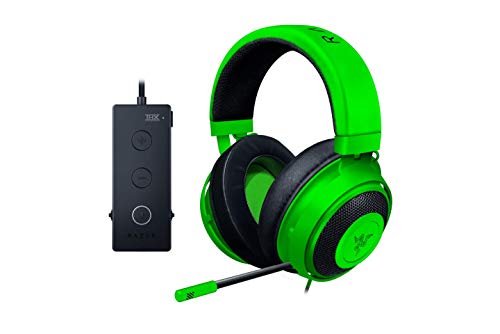 Razer Kraken Tournament Edition THX 7.1 Surround Sound Gaming Headset: Aluminum Frame - Retractable Noise Cancelling Mic - USB DAC Included - For PC, PS4, Nintendo Switch - Green